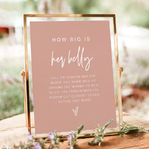 MARLO Boho Blush Pink How Big is Her Belly Game  Poster