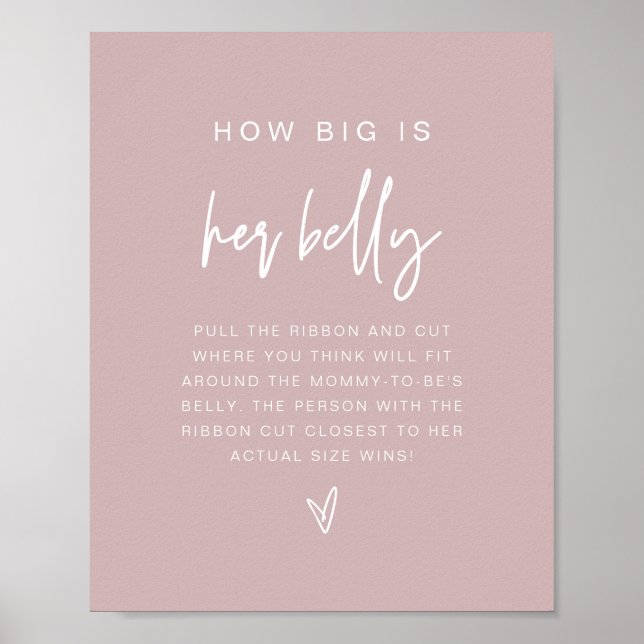 MARLO Boho Dusty Rose How Big is Her Belly Game  Poster (Front)