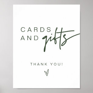 MARLO Boho Forest Green Pink Cards & Gifts Sign