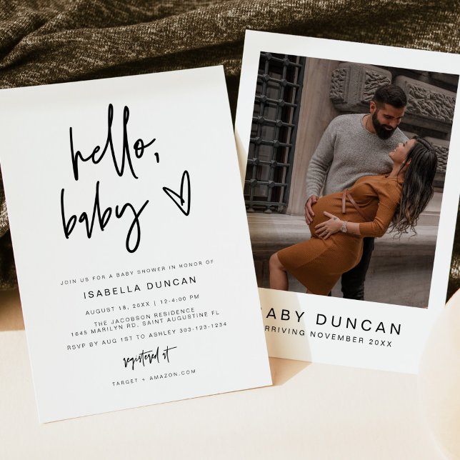 MARLO Bold Contemporary Baby Shower Invitation (Creator Uploaded)