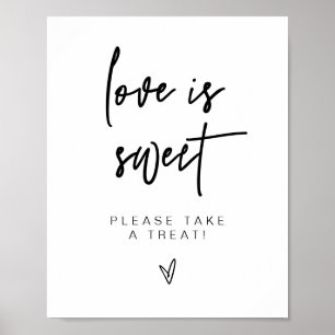MARLO Bold Contemporary Love is Sweet Treat Favor  Poster