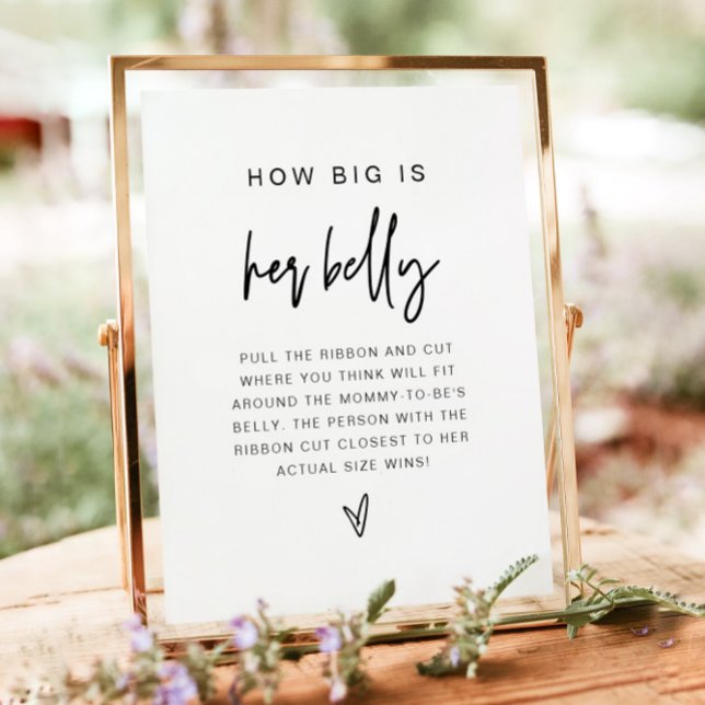 MARLO Bold Modern How Big is Her Belly Game  Poste Poster (Creator Uploaded)