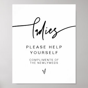 MARLO Bold Modern Ladies Bathroom Toiletry Poster