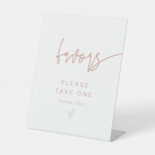 MARLO Modern Boho Blush Pink Favors Sign