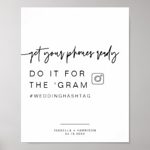 MARLO Modern Bold Instagram Hashtag Wedding Sign