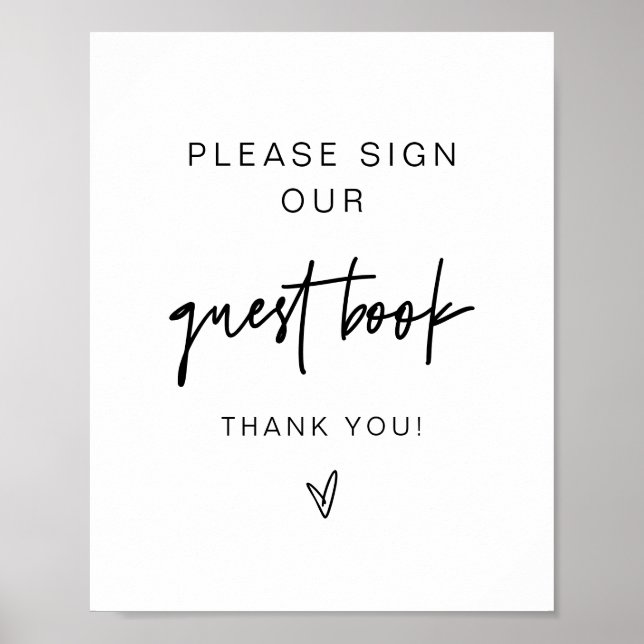 MARLO Modern Contemporary Bold Guestbook Sign (Front)