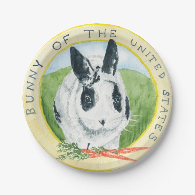 Marlon Bundo Birthday paper plate (Front)