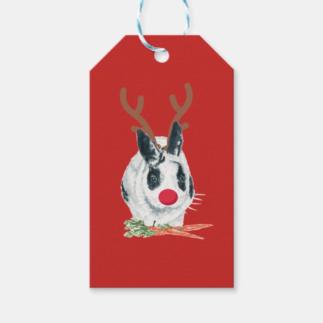 Marlon Bundo Rudolph Christmas gift tag (Front)