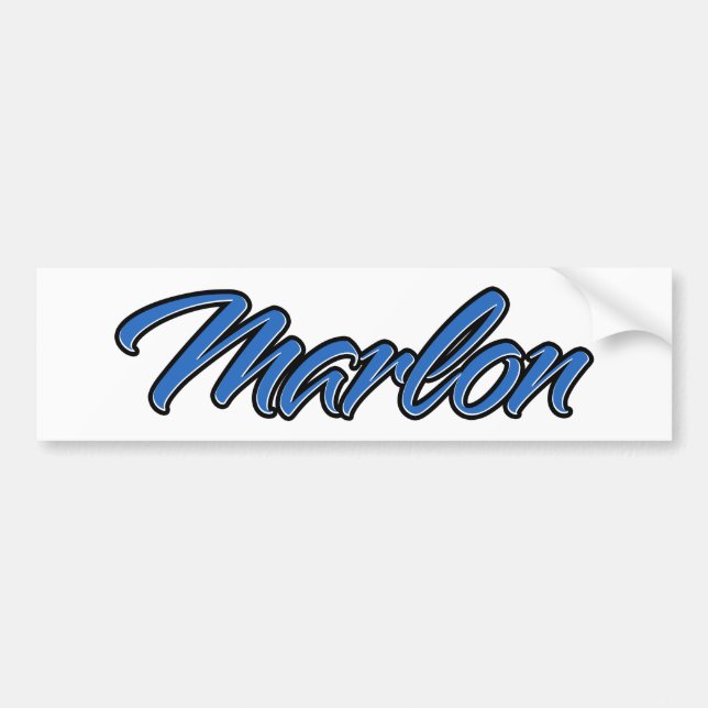 Marlon Name blue Aufkleber Sticker Autoaufkleber (Front)