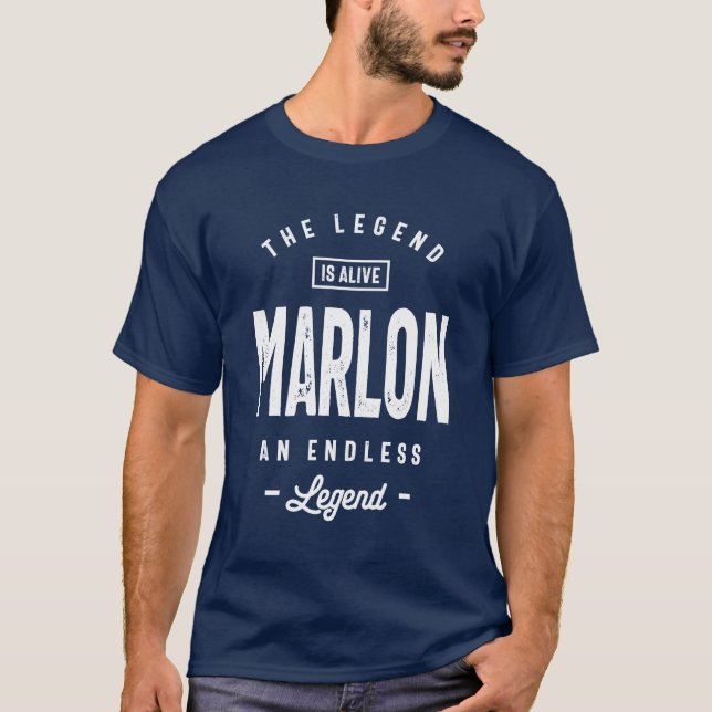 Marlon Personalised Name Birthday Gift T-Shirt (Front)