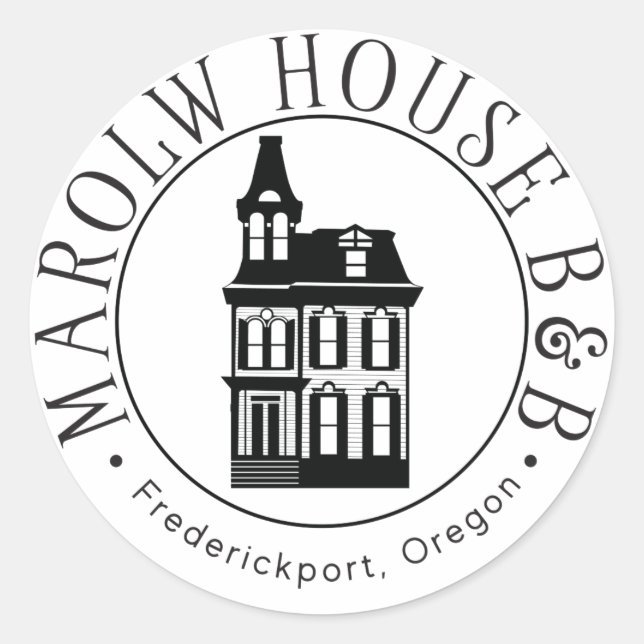 Marlow House B & B Stickers (Front)