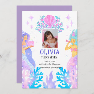 Marmaid birthday invitation