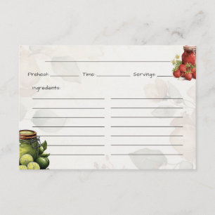 Marmalade Basic Recipe Card