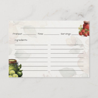 Marmalade Basic Recipe Card