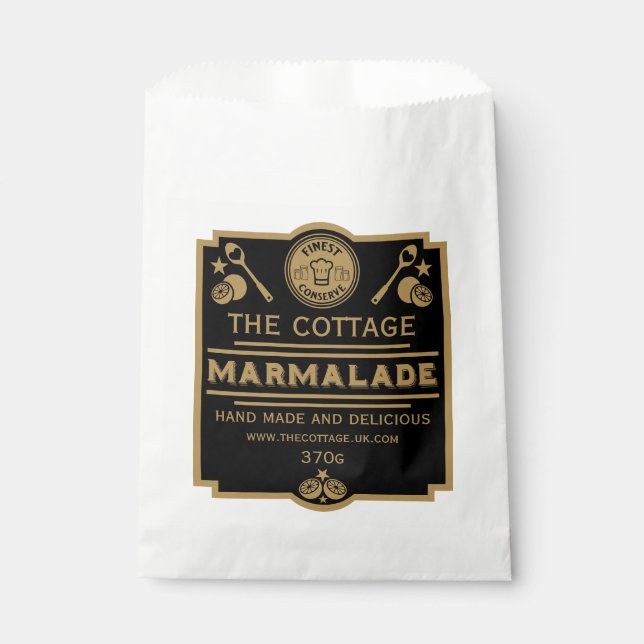 Marmalade Conserve Maker Favour Bags (Front)