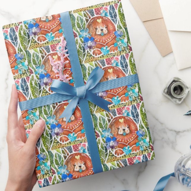 MARMALADE MISS Chow dog Wrapping Paper (Creator Uploaded)