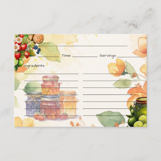 Marmalade Recipe Card (Front)