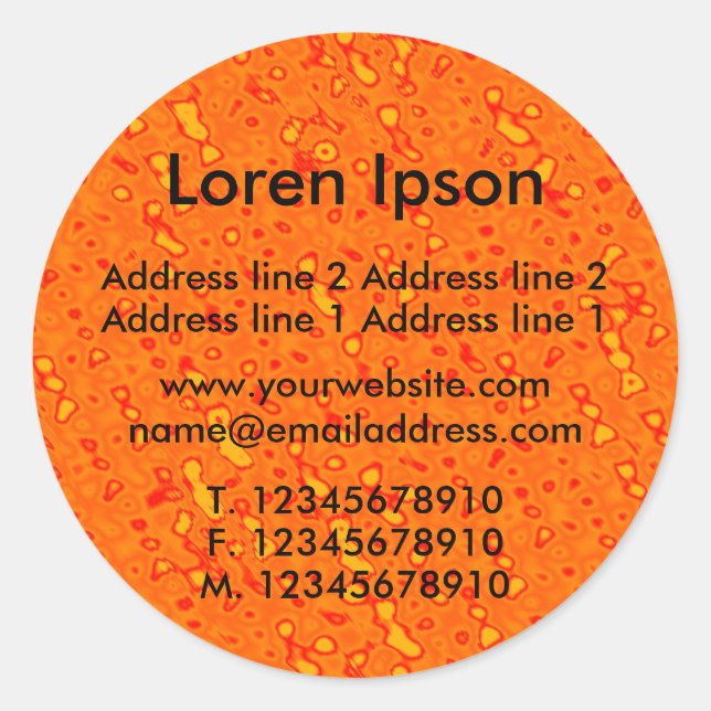 Marmalade Sea Business / Profile Classic Round Sticker (Front)