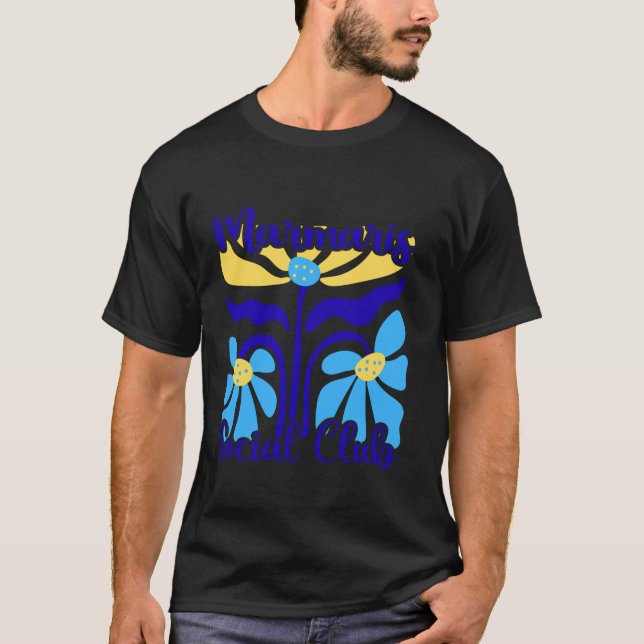 Marmaris Social Club Turkish Riviera Abstract Boho T-Shirt (Front)