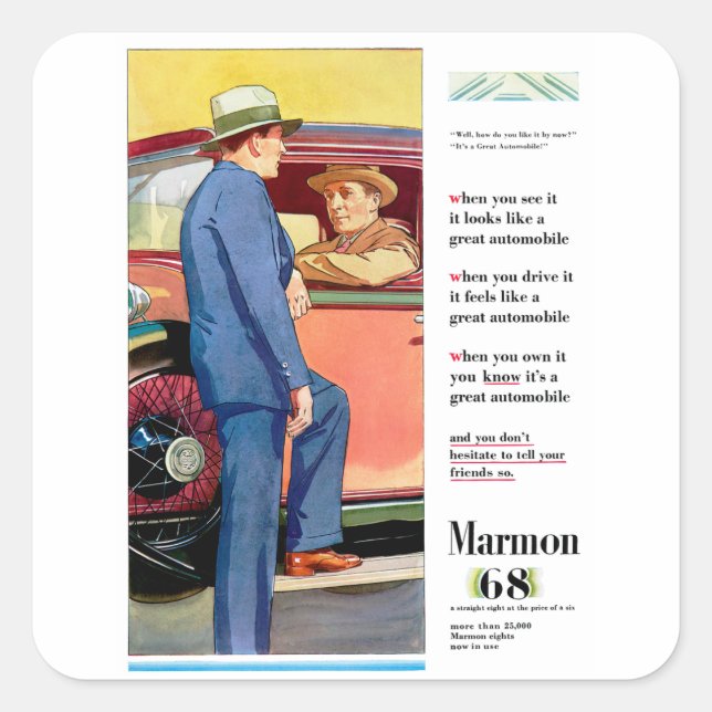 Marmon 68 square sticker (Front)