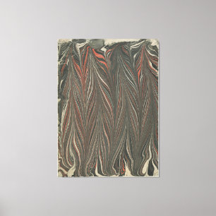 Marmorpapier (zurückgezogener Kamm) Canvas Print