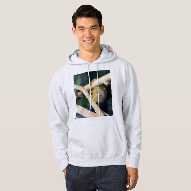 Marmoset Monkey Hi There, Mens Hoodie (Front Full)