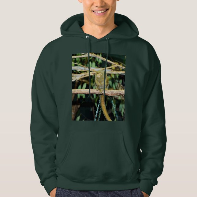 Marmoset Monkey Sitting On A Branch, Hoodie (Front)