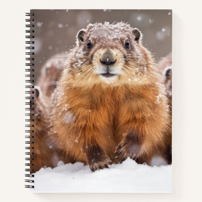 Marmot Animal Family Wandering Nature  Notebook (Front)