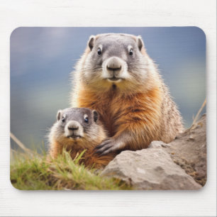 Marmot Animal Wild Beauty Freedom Wilderness Peace Mouse Mat