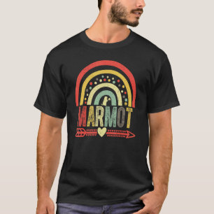 Marmot Animal With Rainbow Marmot silhouette T-Shirt