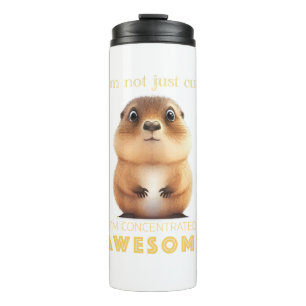 Marmot Concentrated Awesome Cute Adorable Funny  Thermal Tumbler