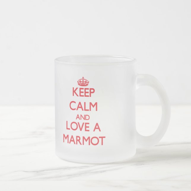 Marmot Frosted Glass Coffee Mug (Right)