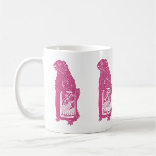 Marmot Groundhog eating sardines Coffee Mug