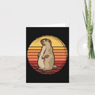 Marmot Sunset Design For Marmot Lovers  Card