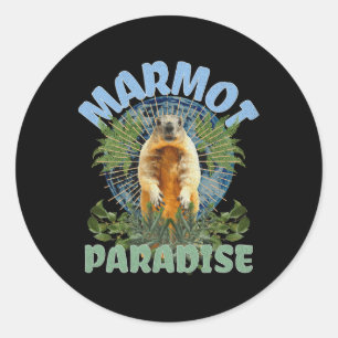 Marmots Cute - Animal Earth Day Marmots Lover  Classic Round Sticker