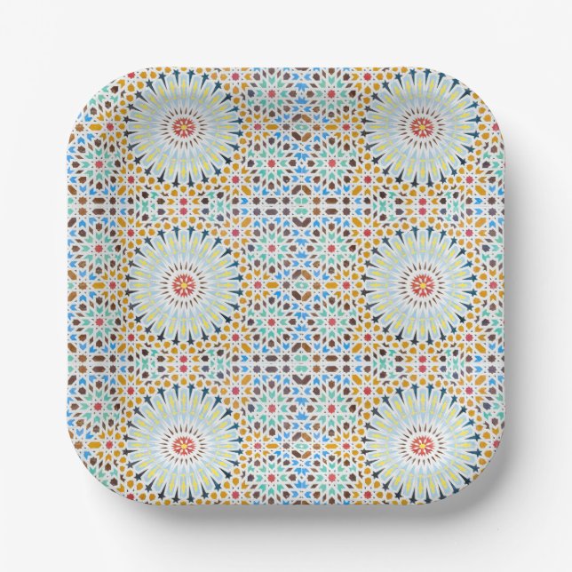 Marocain style | vintage  paper plate (Front)