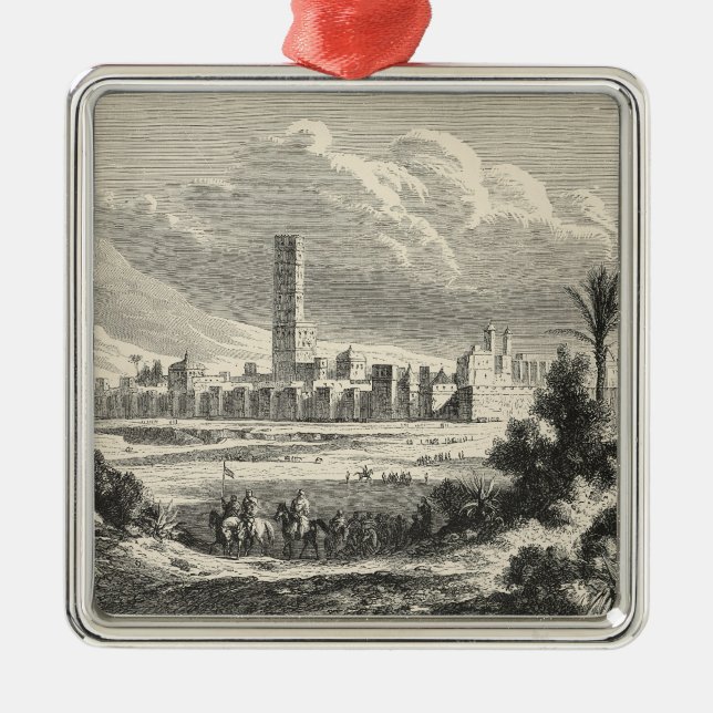 Marocco: Africa, 1860s Metal Tree Decoration (Front)