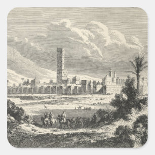 Marocco: Africa, 1860s Square Sticker