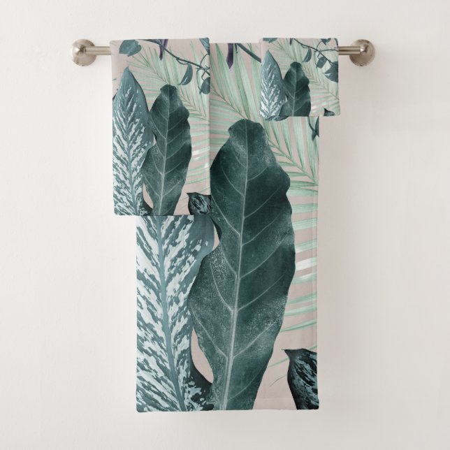 Marocco Tropicale #5 #tropical #decor #art Bath Towel Set (Insitu)