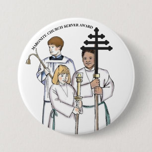 Maronite Church Server Award 7.5 Cm Round Badge