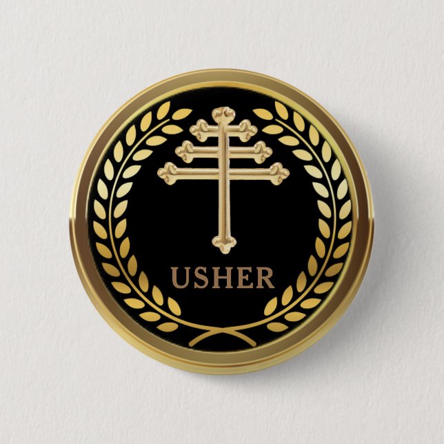 Maronite Church Usher Pin Button (Front)