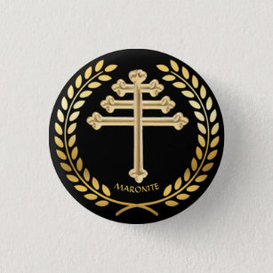 Maronite Rite Church Cross Lapel Pin Button