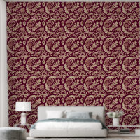 Maroon and Beige Vintage Pattern