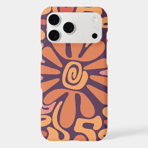 Maroon and Coral Abstract Flower Burst Pattern