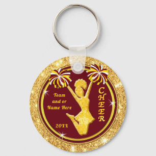 Maroon and Gold, Cheerleader Gifts Cheap, Cheer Key Ring