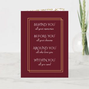 Maroon and Gold Graduation Inspiration Card