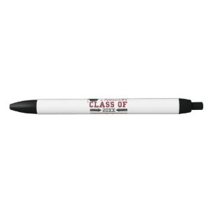 Maroon and Grey Typography Graduation Pen