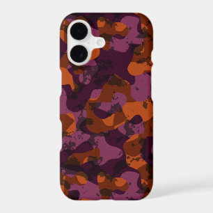 maroon and orange camo abstract