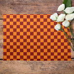 Maroon and Orange Chequered Vintage Placemat<br><div class="desc">Maroon and Orange Chequered Vintage</div>