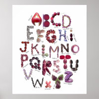 Maroon and Purple Alphabet | Fruits and Veggies 